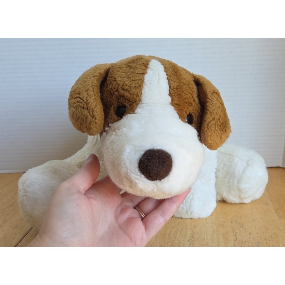Vintage Commonwealth Floppy Brown White Beagle Puppy Dog Plush Stuffed Animal